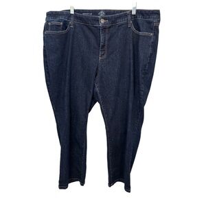 St John’s Bay Plus Size Denim 5 Pocket Straight Leg Dark Wash Jeans Size 22WS